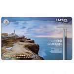 Набор карандашей цветных акварельных Lyra Graduate, шестигранные, 3.3 мм, 36 цветов