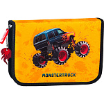 Пенал школьный Brunnen Monstertruck, с наполнением, 19.5 х 13.5 х 3.5 см