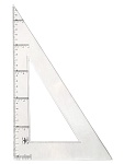 Угольник с канавкой Domingo Ferrer, 30°/60°, длина 30 см, шкала 28 см, пластик