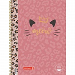 Тетрадь в клетку на пружине А4 Brunnen Premium Милая кошка, микроперфорация, 90 гр/м2, 80 листов