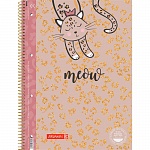 Тетрадь в линейку на пружине А4 Brunnen Premium Милая кошка, микроперфорация, 90 гр/м2, 80 листов