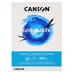 Альбом для акварели Canson Graduate, среднее зерно, склеенный, 250 гр/м2, А5, 20 листов