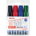 Набор маркеров для белых досок edding 365, скошенный наконечник, 2-7 мм, 4 цвета