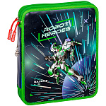 Пенал школьный Brunnen Robot Heroes XXL, с наполнением, 23 x 19 x 4 см