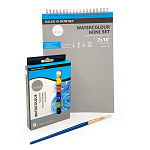 Набор для рисования акварелью с блокнотом Daler Rowney Simply, мини, 12 мл, 6 цветов