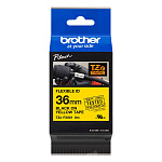 Картридж brother tze-fx661 с гибкой лентой 36 мм х 8 м, черный шрифт