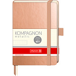 Блокнот Brunnen Компаньон Металлик, на резинке, точка, 80 гр/м2, 9.5 х 12.8 см, 96 листов